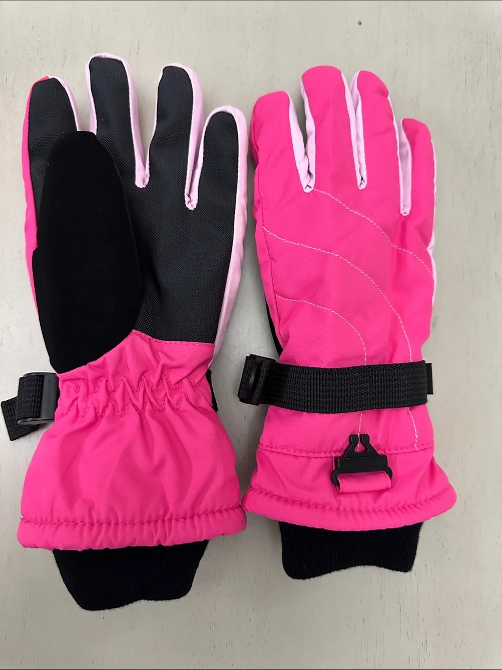 All In Motion Youth Pink Waterproof Insulated Snow Gloves Size 8-14